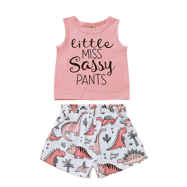 Toddler Baby Girls Cartoon Elephant Print Strap Vest Tops Pants Clothing Outfits